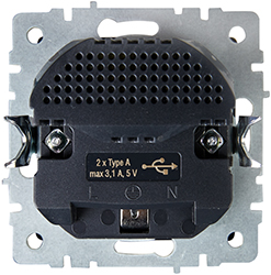 розетка 1-местная IEK РЮш10-2-БрС Brite - вид с тыльной стороны