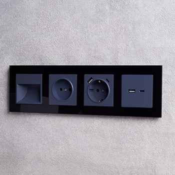 электроустановочные изделия IEK Brite - пример установки