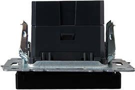 розетка двойная USB A+A IEK РЮ10-1-БрЧ Brite - вид сбоку