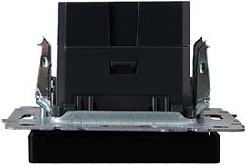 розетка двойная USB A+С IEK РЮ11-1-БрЧ Brite - вид сбоку