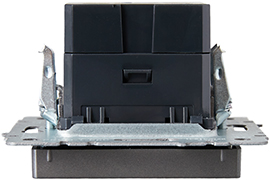 розетка двойная USB A+A IEK РЮ10-1-БрС Brite - вид сбоку