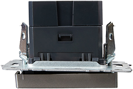 розетка двойная USB A+С IEK РЮ11-1-БрС Brite - вид сбоку