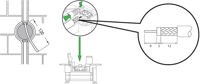 монтаж и подключение ТВ разъема Systeme Electric Glossa