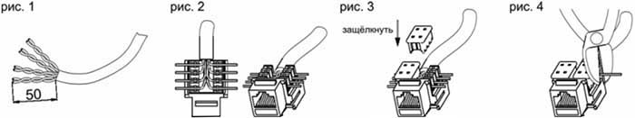 подключение компьютерного RJ45 разъема Systeme Electric серии ArtGallery