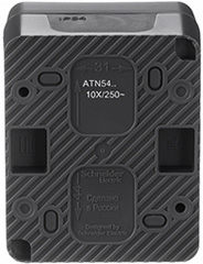 выключатель 1-клавишный Systeme Electric AtlasDesign Profi54 с самовозвратом - внешний вид