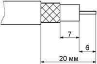 TV розетка Systeme Electric серии ArtGallery - зачистка кабеля
