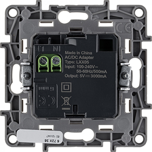 розетка USB тип А + тип С Legrand Etika - вид с тыльной стороны