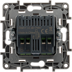 светорегулятор поворотный Legrand Etika без нейтрали 300Вт - вид с тыльной стороны