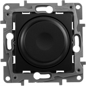 светорегулятор поворотный Legrand Etika 672619 без нейтрали 300Вт - внешний вид