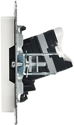 розетка компьютерная RJ45 кат.5E IEK РК10-БрБ Brite - вид сбоку