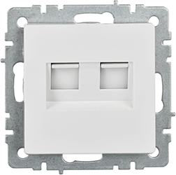 розетка компьютерная двойная RJ45 кат.5E IEK РК10-2-БрБ Brite - внешний вид