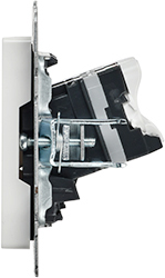 розетка компьютерная двойная RJ45 кат.5E IEK РК10-2-БрБ Brite - вид сбоку