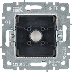 заглушка с суппортом IEK МЗ10-БрБ Brite - вид с тыльной стороны