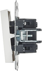 выключатель 1-клавишный перекрестный IEK ВС10-1-3-БрБ Brite - вид сбоку