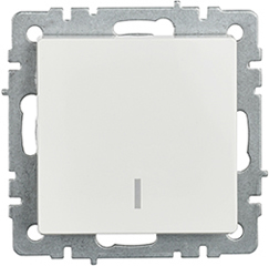 выключатель 1-клавишный IEK ВС10-1-1-БрБ Brite - внешний вид