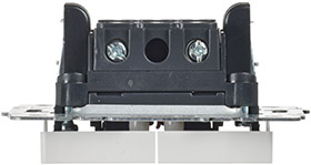 выключатель 2-клавишный IEK ВС10-2-1-БрБ Brite - вид сбоку