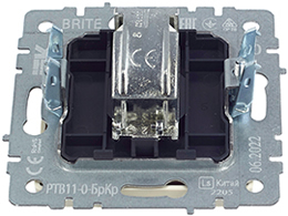 розетка ТВ оконечная IEK РТВ11-0-БрКр Brite - вид с тыльной стороны