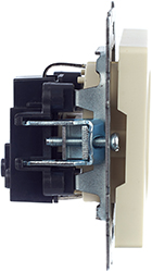 розетка 1-местная IEK РС11-1-0-БрКр Brite - вид сбоку