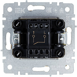 выключатель 1-клавишный IEK ВС10-1-0-БрКр Brite - вид с тыльной стороны