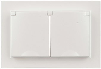 розетка 2-местная IEK РСбш12-3-44-БрЖ Brite - внешний вид