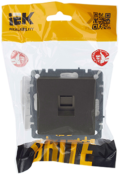 розетка компьютерная RJ45 кат.5E IEK РК10-БрШ Brite - упаковка
