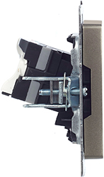 розетка компьютерная RJ45 кат.5E IEK РК10-БрШ Brite - вид сбоку