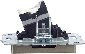 розетка компьютерная RJ45 кат.5E IEK РК10-БрШ Brite - вид сбоку