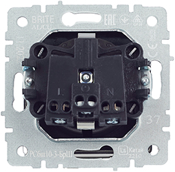 розетка 1-местная IEK РСбш10-3-БрШ Brite - вид с тыльной стороны