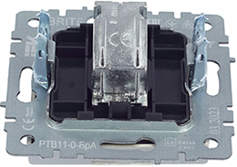 розетка ТВ оконечная IEK РТВ11-0-БрА Brite - вид с тыльной стороны