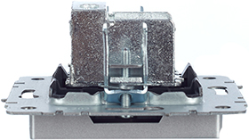 розетка ТВ проходная IEK РТВ10-0-БрА Brite - вид сбоку