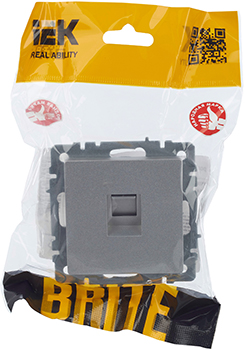 розетка компьютерная RJ45 кат.5E IEK РК10-БрА Brite - упаковка