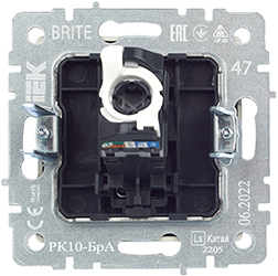 розетка компьютерная RJ45 кат.5E IEK РК10-БрА Brite - вид с тыльной стороны