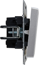 выключатель 1-клавишный перекрестный IEK ВС10-1-3-БрА Brite - вид сбоку