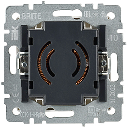 светорегулятор поворотно-нажимной IEK СС10-1-0-БрКр Brite - вид с тыльной стороны