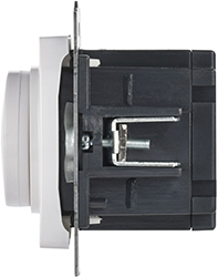 светорегулятор поворотно-нажимной IEK СС10-1-0-БрЖ Brite - вид сбоку