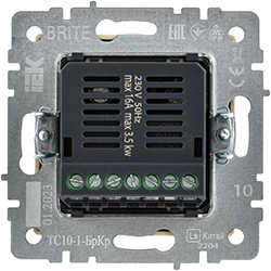 терморегулятор электронный IEK ТС10-1-БрКр Brite - вид с тыльной стороны