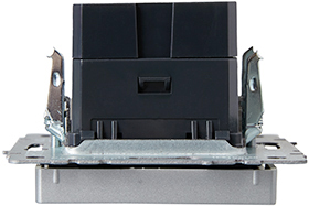 розетка двойная USB A+С IEK РЮ11-1-БрА Brite - вид сбоку