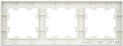 рамка 3-постовая IEK РУ-3-БрЖ Brite - вид с тыльной стороны