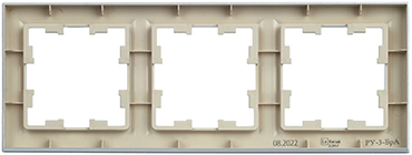 рамка 3-постовая IEK РУ-3-БрА Brite - вид с тыльной стороны