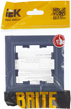 рамка 1-постовая IEK РУ-1-БрМ Brite - упаковка