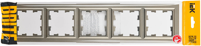 рамка 5-постовая IEK РУ-5-БрШ Brite - упаковка