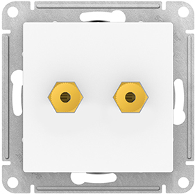 аудиорозетка 2-местная Systeme Electric AtlasDesign, лотос - внешний вид