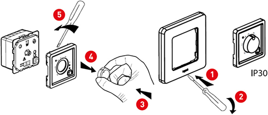 Монтаж терморегулятора Legrand 673810 Inspiria