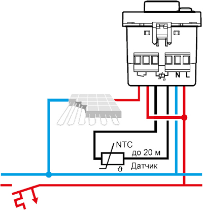 Подключение терморегулятора Legrand 673810 Inspiria