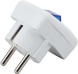 вилка штепсельная угловая Vx5-W "Эра" - внешний вид