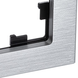 рамка Systeme Electric AtlasDesign Nature металл серебро - внешний вид