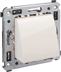 вывод кабеля DKC Avanti, цвет белое облако, - внешний вид