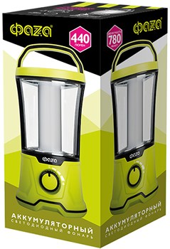 фонарь кемпинговый аккумуляторный ФАZА AccuF5-L20W-gn - упаковка
