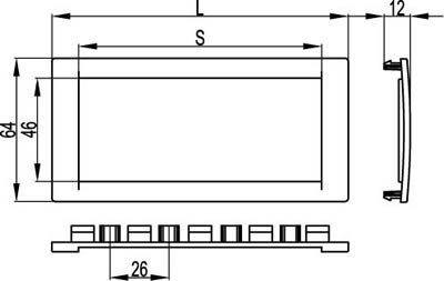 рамка универсальная модульная DKC без каркаса - размеры