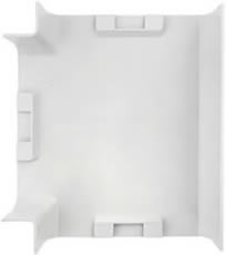 угол T-образный EKF tchw-105-50x2 для кабель-канала C-Line - вид с тыльной стороны